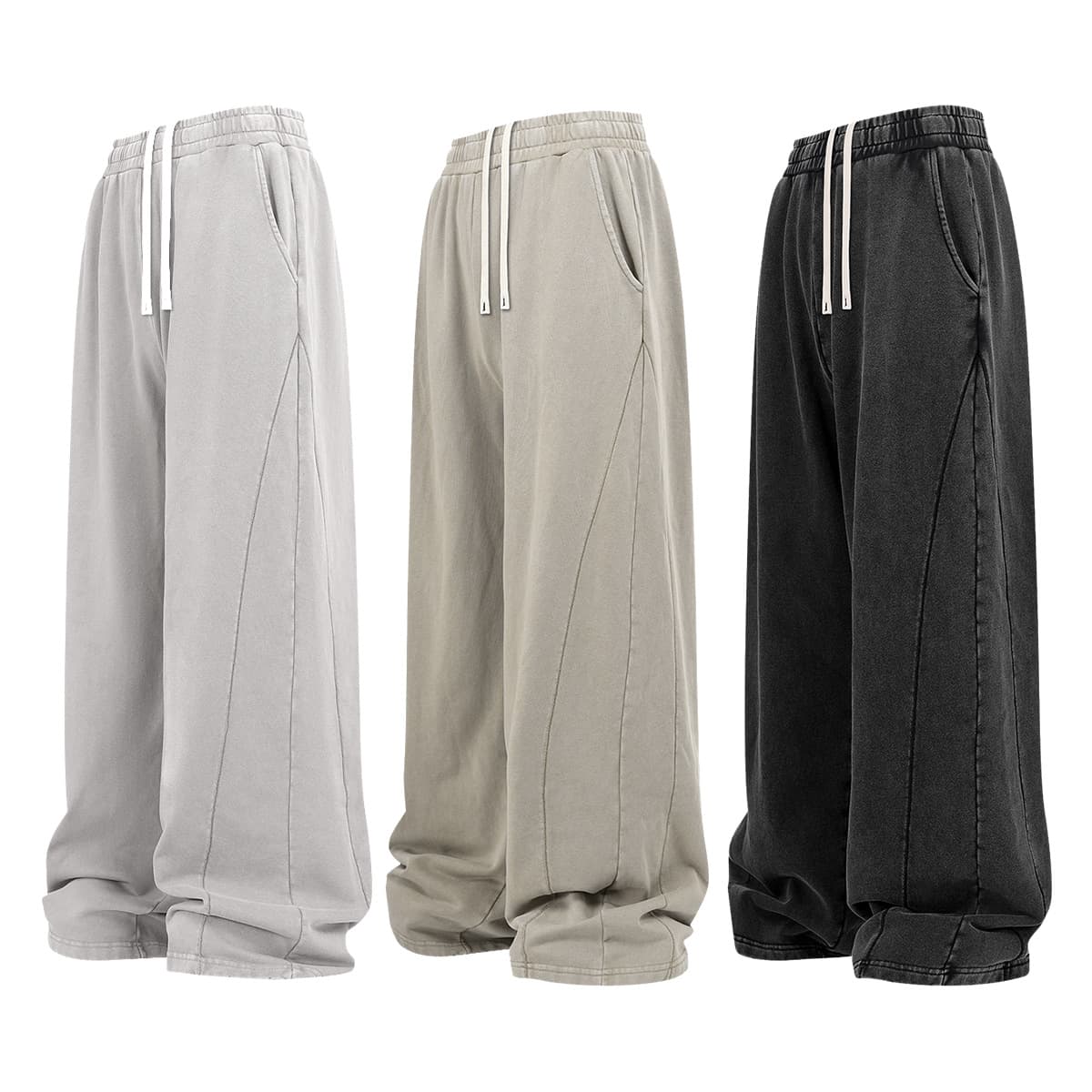 Men's Clothing Heavyweight Men's Trousers Fried Snowflake Splicing Frayed Edge Washed And Distressed Men's Trousers
