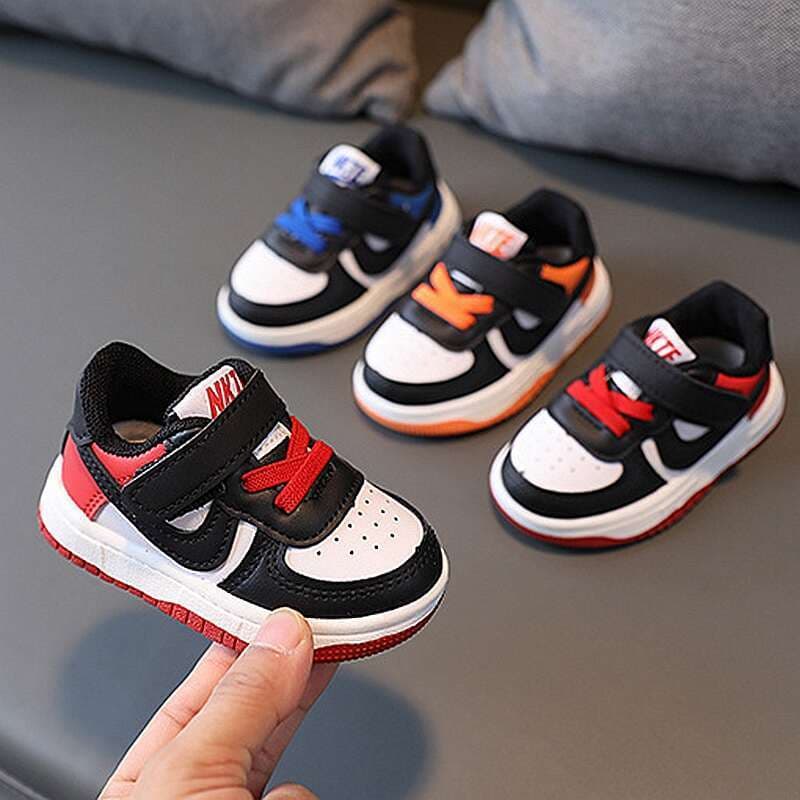 XUANMU Children's Sports Shoes Boys And Girls Casual Board Shoes Comfortable Low-top Breathable Soft Sole Style Versatile Z0155
