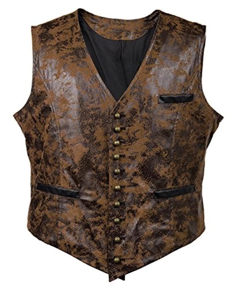 Men's fashion suede single-breasted vest trend leather vest
