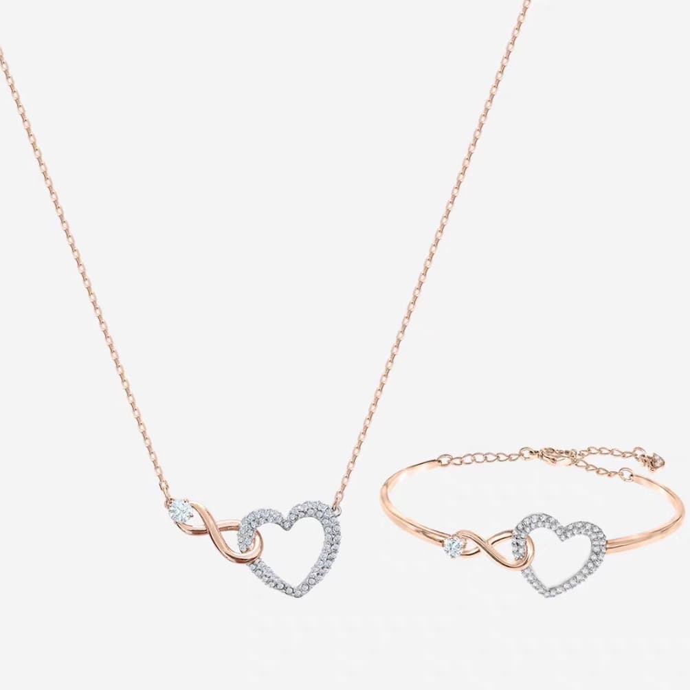 Eternal love romantic superposition female necklace bracelet luxury noble jewelry gift for girlfriend