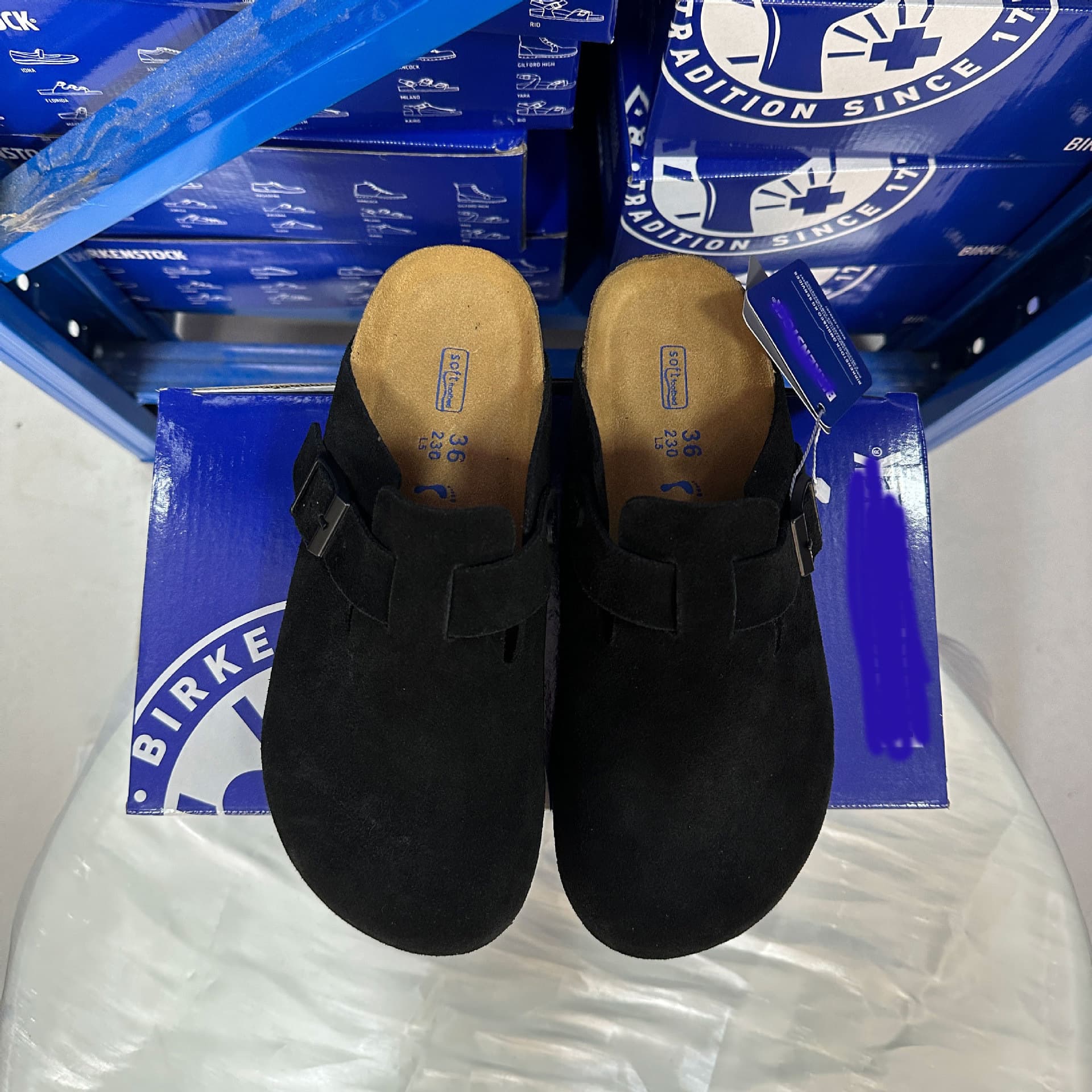 Bandeau BK Demi-Tug, Chaussons Buston Cool, Chaussures Boken en Cuir Véritable et Liège pour Hommes et Femmes, Couple