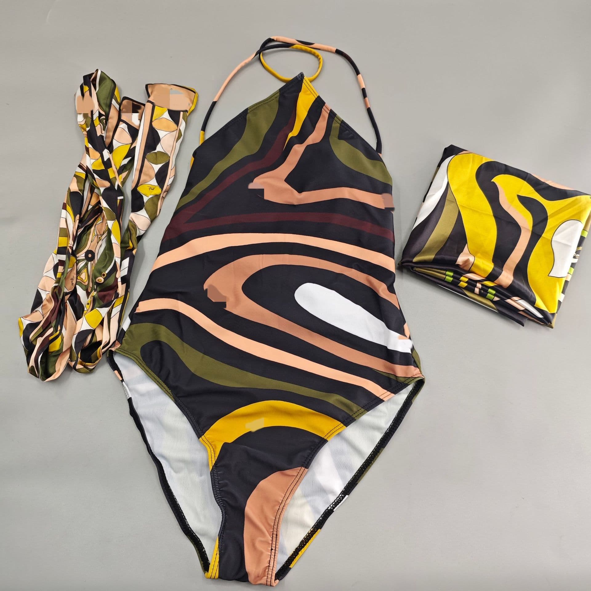 ​​Effortless Vacation Elegance​​ Silk-Like Beach Headscarf & Cover-Up - Versatile Swimwear Accessory For Women