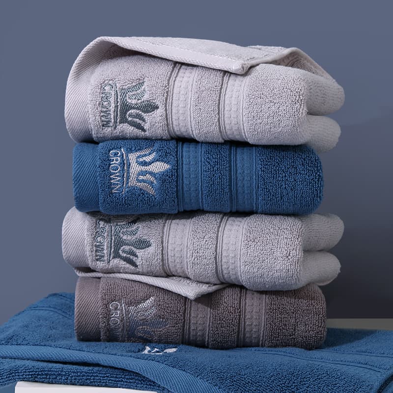 Premium Cotton Towels With Royal Crown Embroidery - Ultra-Soft 32oz Cotton, Absorbent