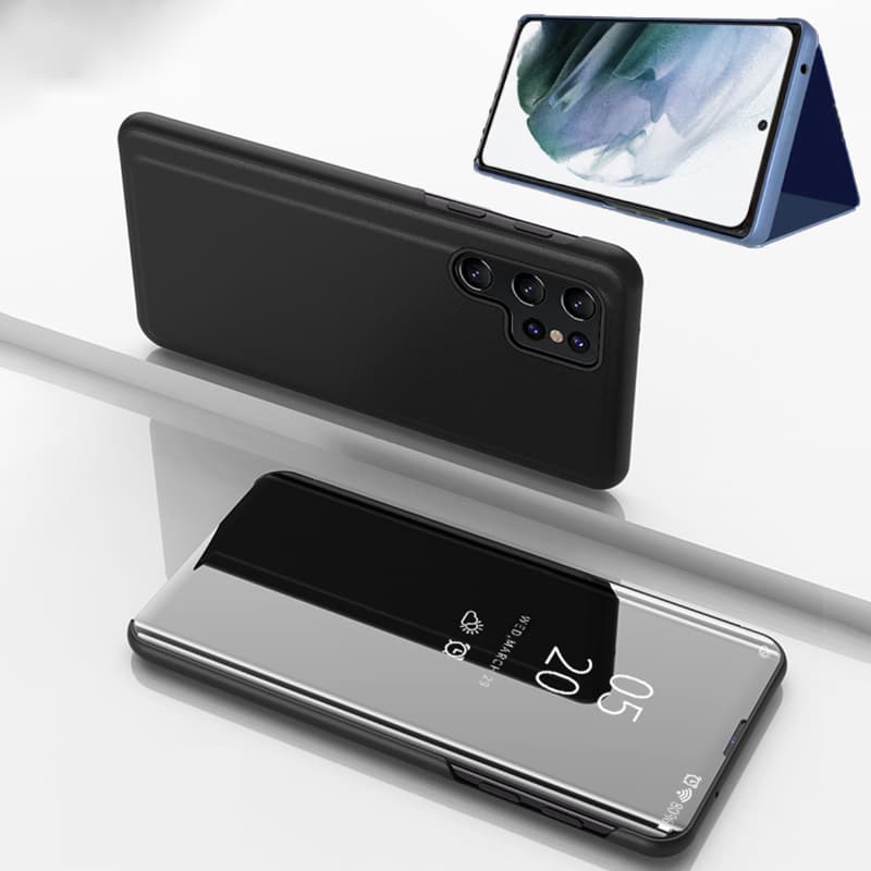 360 ° Fully Protection Mirror Flip Folding Bracket Shockproof Phone Case For Samsung S26 Ulrea/S6/S26 Plus Bumper