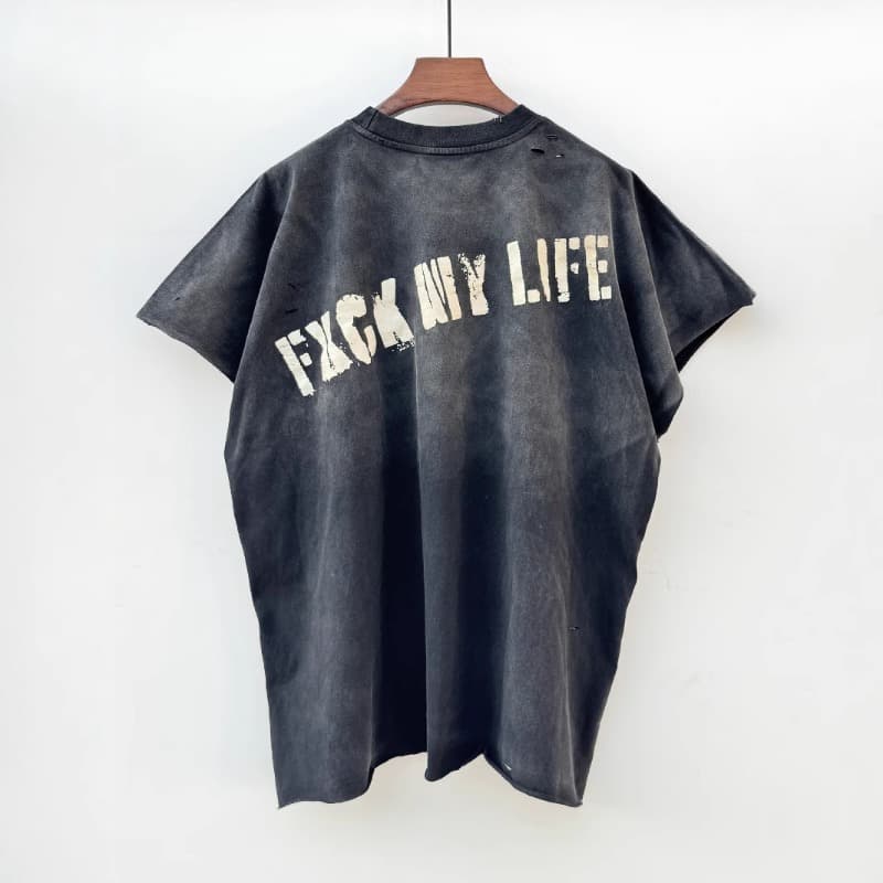 2026 Spring And Summer New European And American Trendy Brand Punk Art Pattern Round Neck Pullover Short Sleeve Men And Women The Same Style
