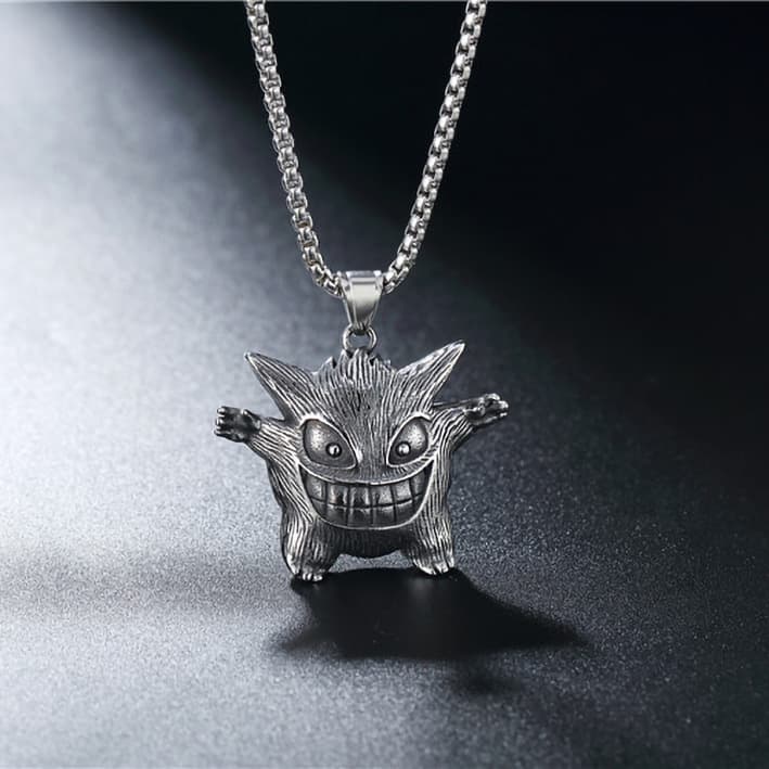 Personality Monster Elf Pendant Geng Gui Cartoon Trendy Men's Hip Hop Stainless Steel Necklace