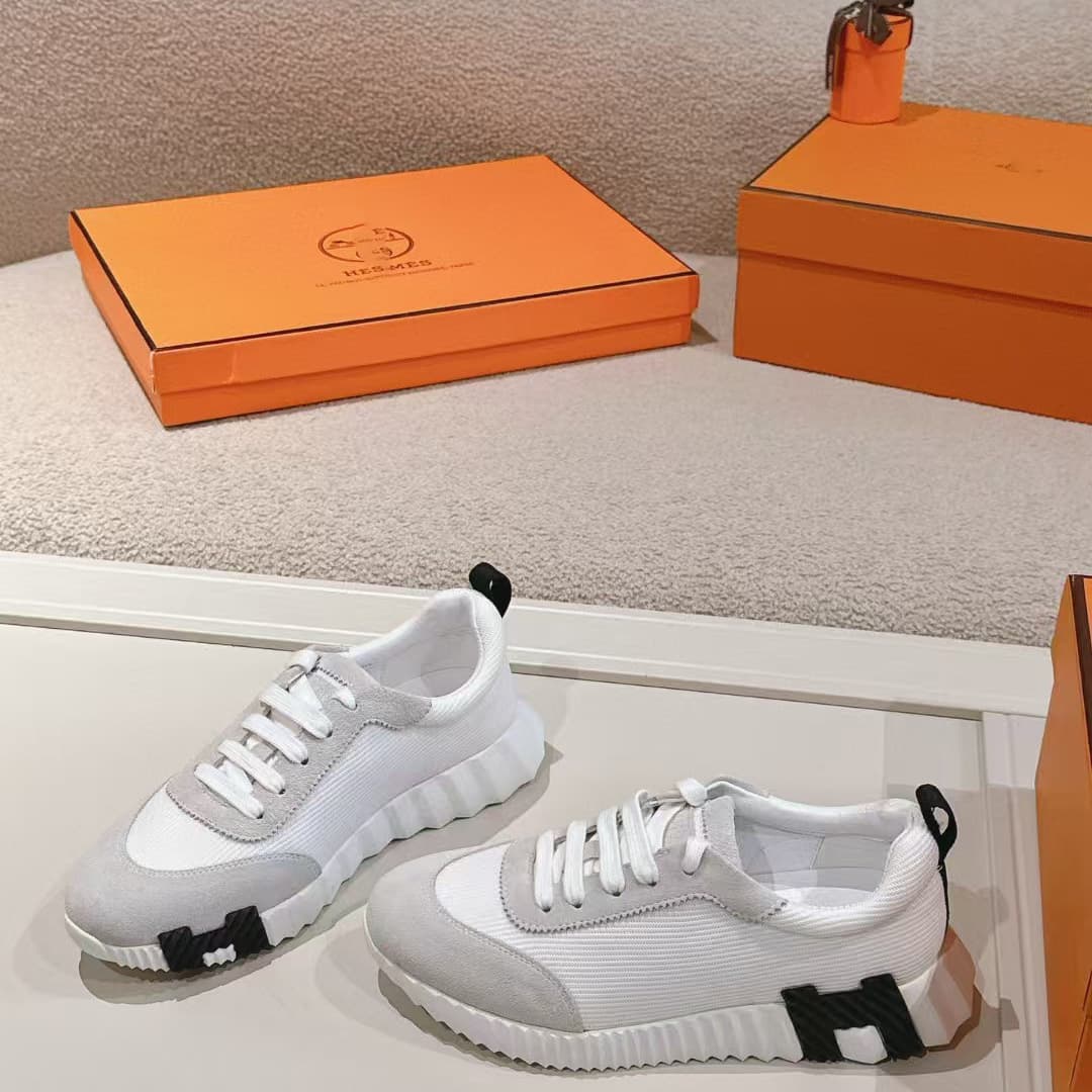 Chaussures blanches respirantes et polyvalentes en cuir véritable de marque H, baskets noires pour femmes et hommes