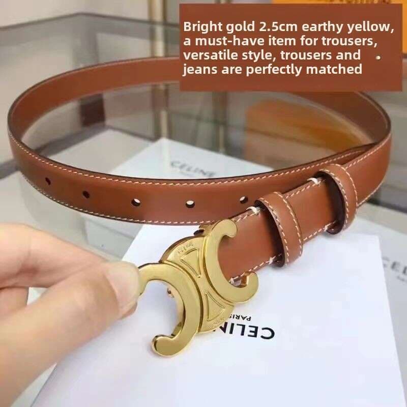 Ceinture en cuir véritable pour femme, modèle 2024, nouvelle ceinture polyvalente pour jeans, décoration tendance, motif arc de triomphe