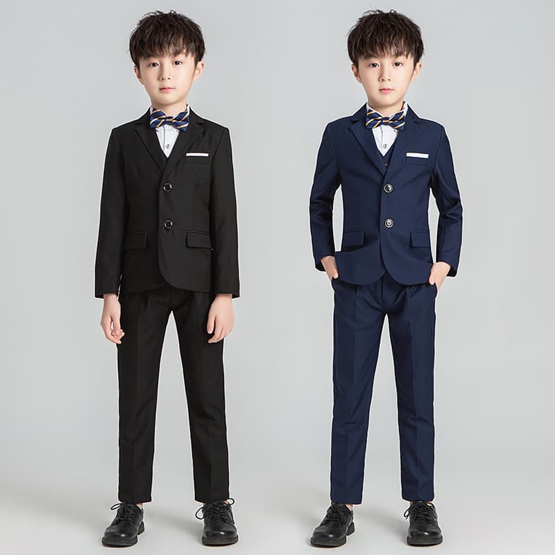 Kid's Clothing Children's Suits, Spring And Autumn Styles, Boys' Solid Color Suits, Flower Girl Dresses, Piano Catwalk Performance Clothes