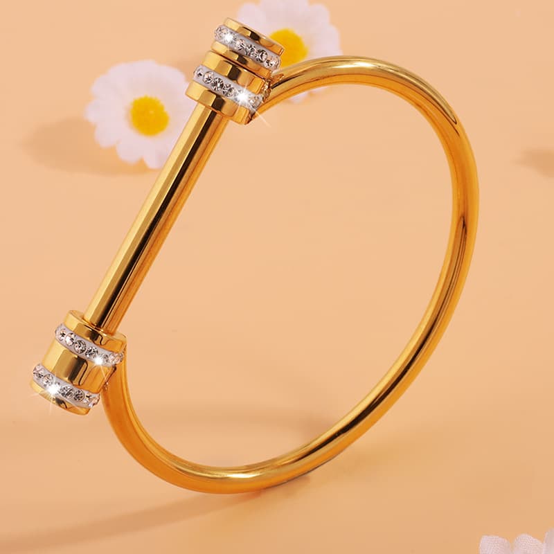 Unisex Fashion new horseshoe shaped stainless steel bracelet high end personality light luxury non fading bracelet