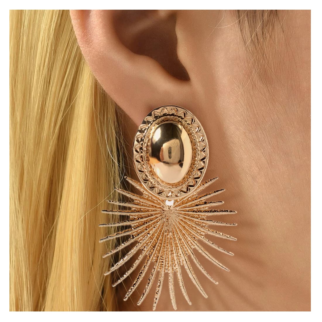 Exaggerated Earrings Gold Earrings Gold Ins Earrings