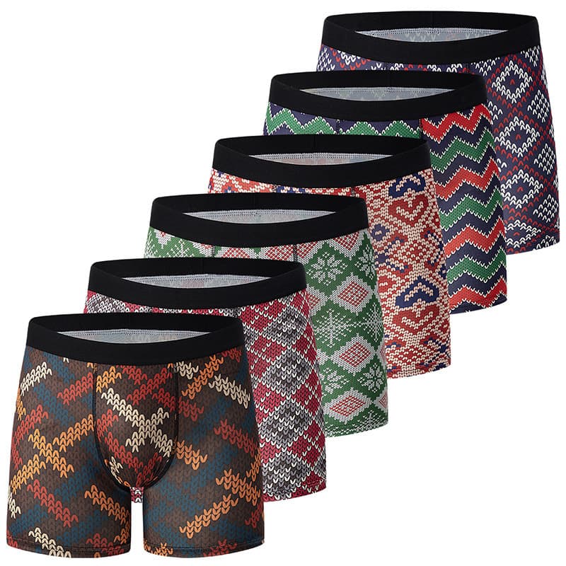 Men's Plus-Size Boxer Briefs 6-Pack - Stretch Comfort For Sports & Daily Wear - Breathable Polyester Underwear S-XXXL