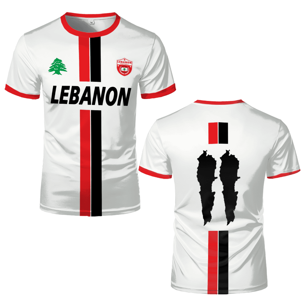 Lebanon Football Jersey T Shirts Adult & Kids Light Luxury Digital Printed Sports Soccer Uniforms Men's Lebanese Flag Clothing