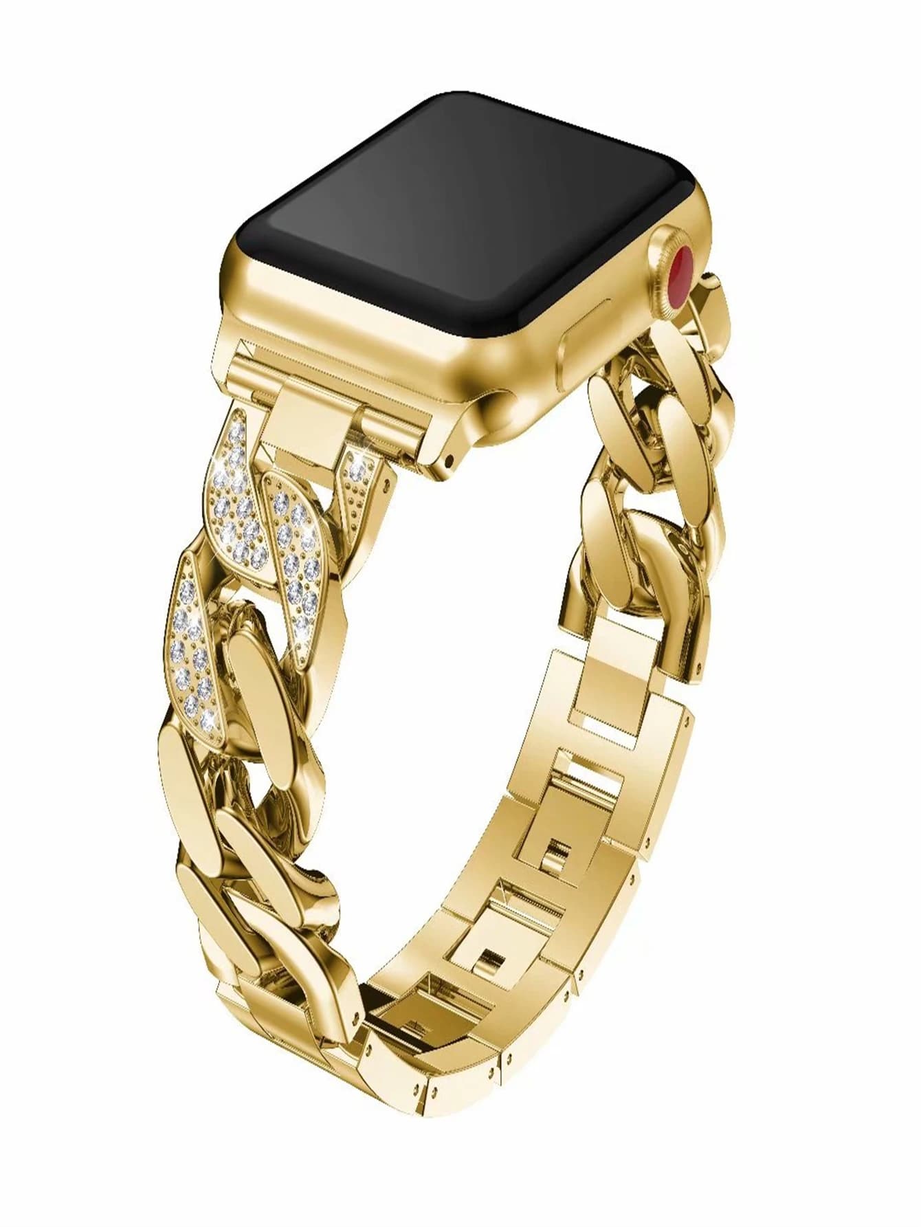 1pc Cowboy Chain Rhinestone Stainless Steel iWatch Band 42/44/45/49mm 40/41mm For iWatch Series Ultra Se 8/7/6/5/4/
