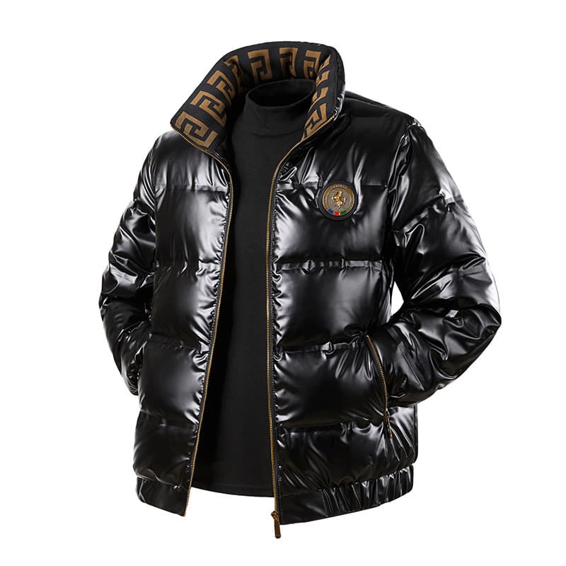 Winter 2025 European Board New Down Jacket Men's Fashion Casual Stand-up Collar Down Jacket