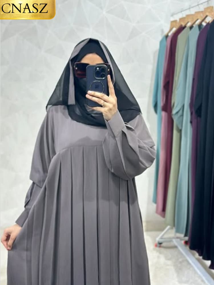 New Solid Color Kimono Abayas For Muslim Women Turkey Long Robe Eid Dresses Fashion Moroccan Kaftans For Women Ramadan Clothing