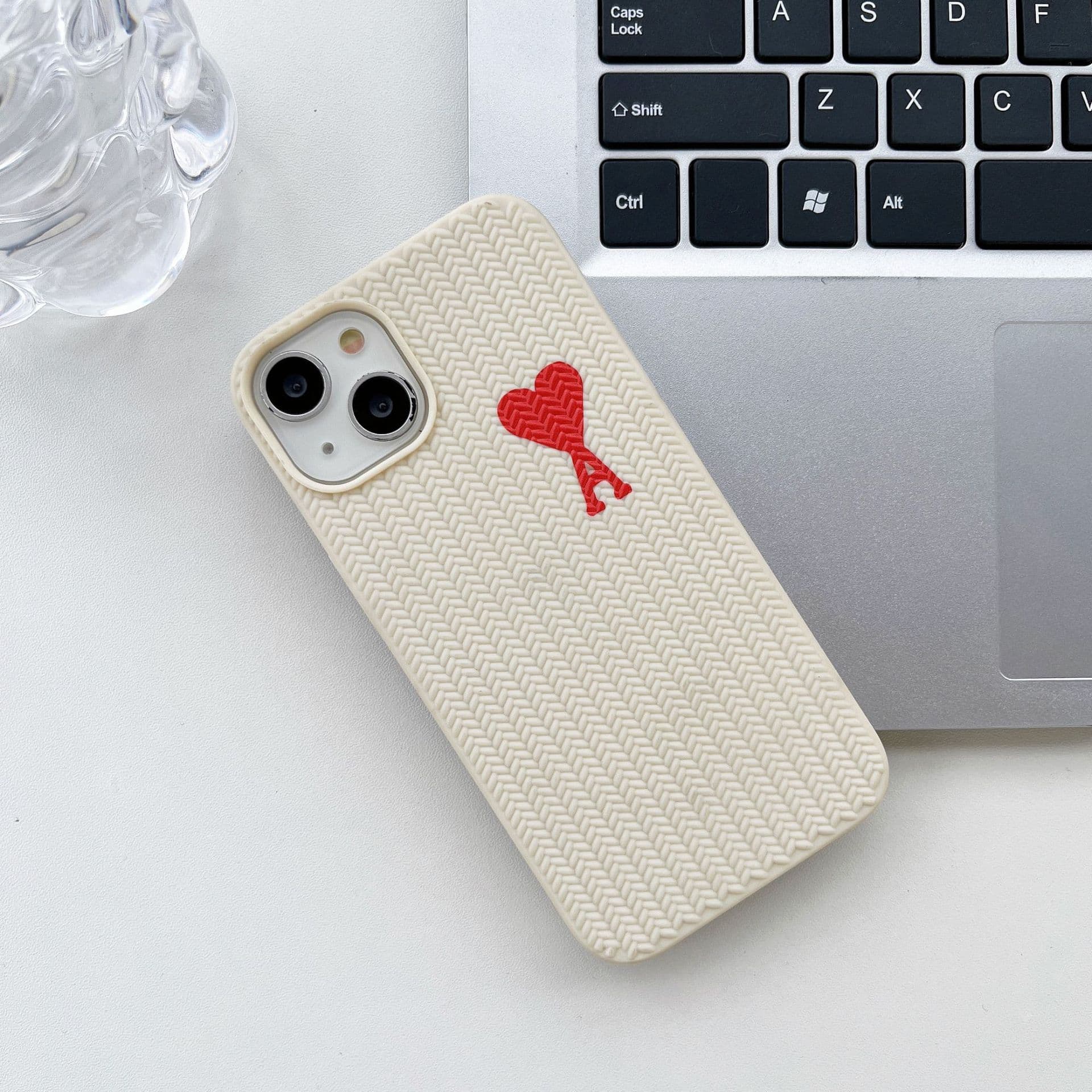 Modèle tricoté simple, compatible avec les coques pour iPhone 17 Pro Max et iPhone 15 (protection antichoc), et iPhone 16 PM (vente en gros).