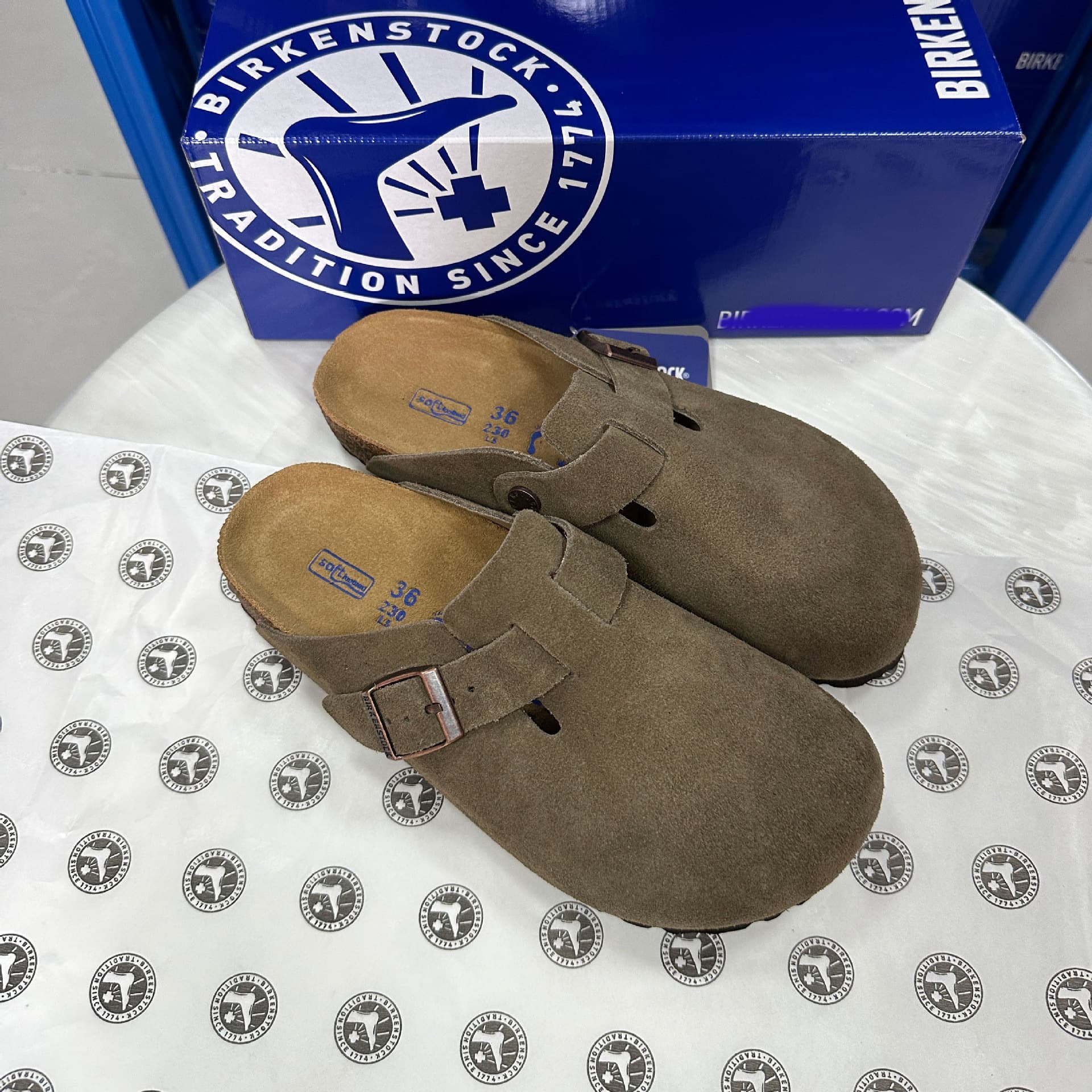 Bandeau BK Demi-Tug, Chaussons Buston Cool, Chaussures Boken en Cuir Véritable et Liège pour Hommes et Femmes, Couple