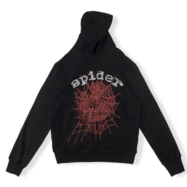Sweat à capuche Spider pour enfants Sp5der 555555 Sweat à capuche pour garçons et filles, imprimé toile d'araignée de haute qualité