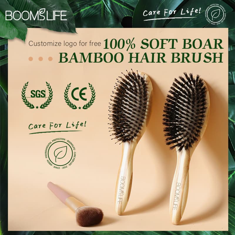 BOOMSLIFE Soft Boar Bristle Brush Professional Women HairBrush Massage Bamboo Comb For Hair Beauty Care Salon Tools