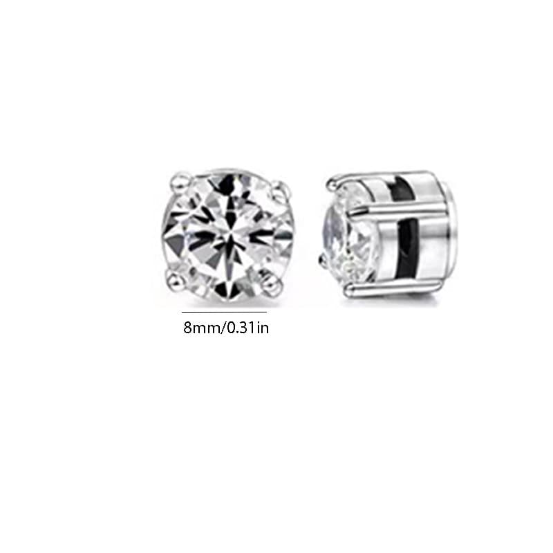 Clips d'oreilles unisexes en acier inoxydable, sans perçage, aimantés, avec zircon. Boucles d'oreilles personnalisées et tendance.