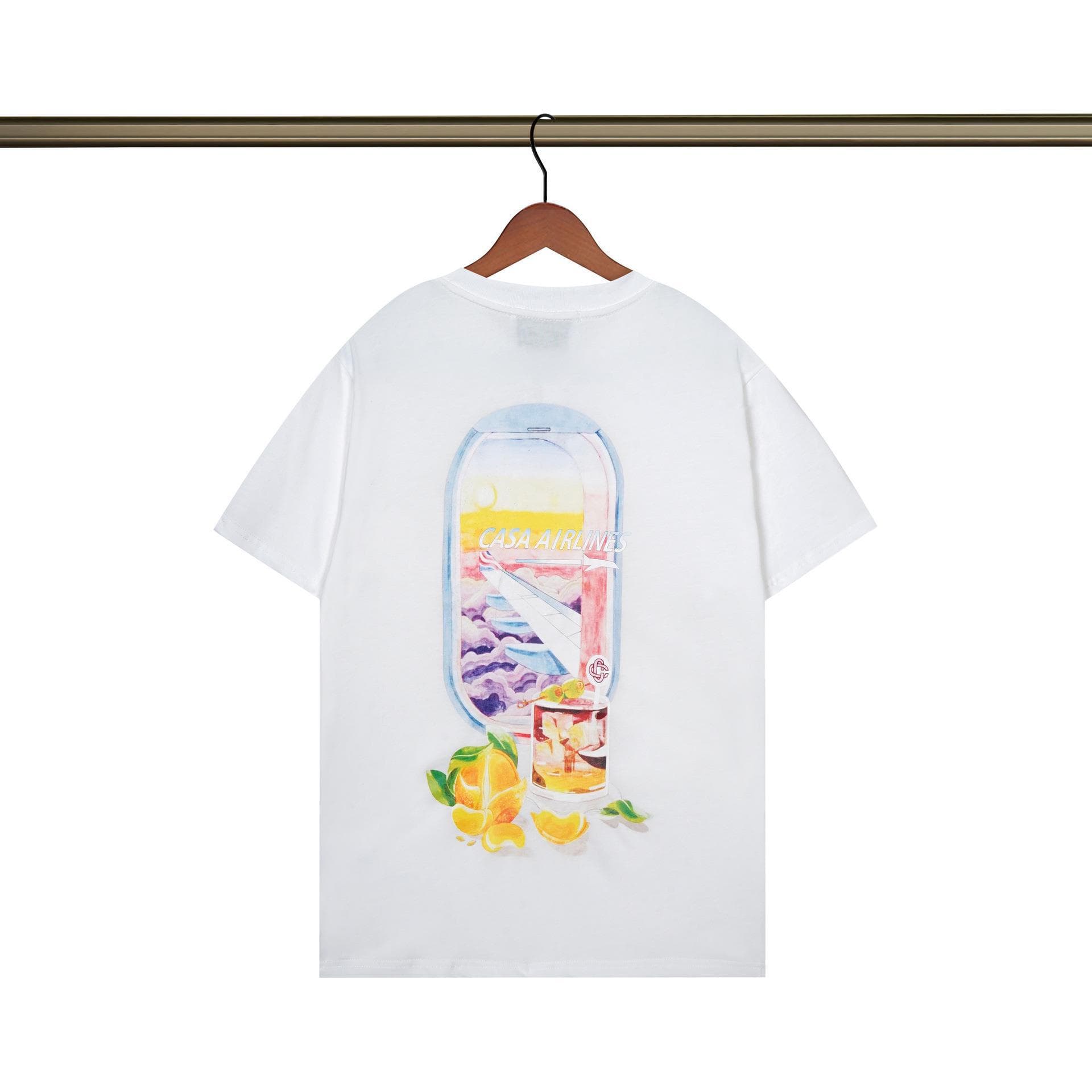 Vêtements pour hommes 24 nouveaux styles Illusion Gate Letter Printing T-shirt à manches courtes à col rond personnalisé