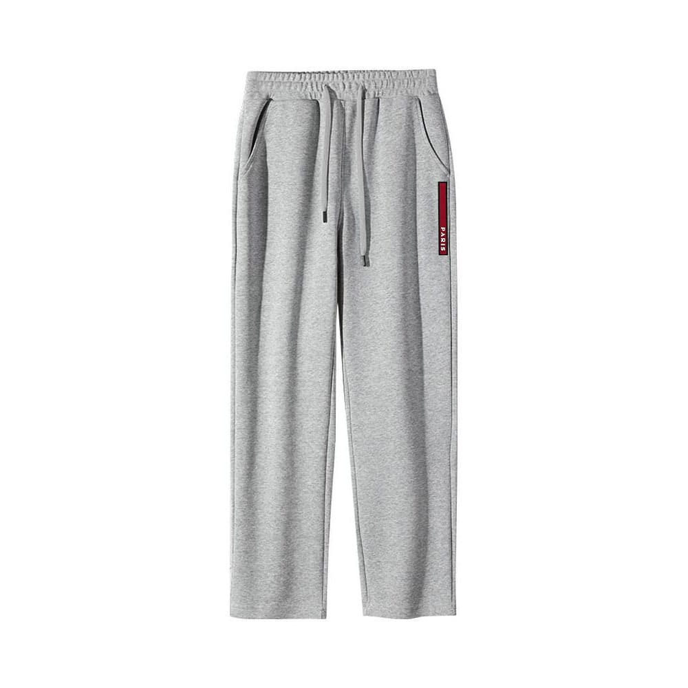 Men's Clothing Chinese Cotton Sweatpants Spring And Autumn Style Unisex Solid Color Loose Pants Wear Resistant High Elastic Straight Trousers 03