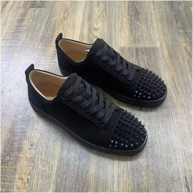 Nouvelles baskets en cuir de Guangzhou, lettres CL, semelle rouge, noires, printemps-automne, nouvelles chaussures tendance décontractées personnal