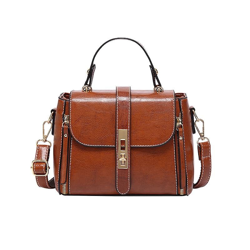 2025 New Fashion Women’s Shoulder Bag – Retro Waxed Leather Crossbody Bag, Large Capacity, High-Quality, Perfect for Work & Everyday Use