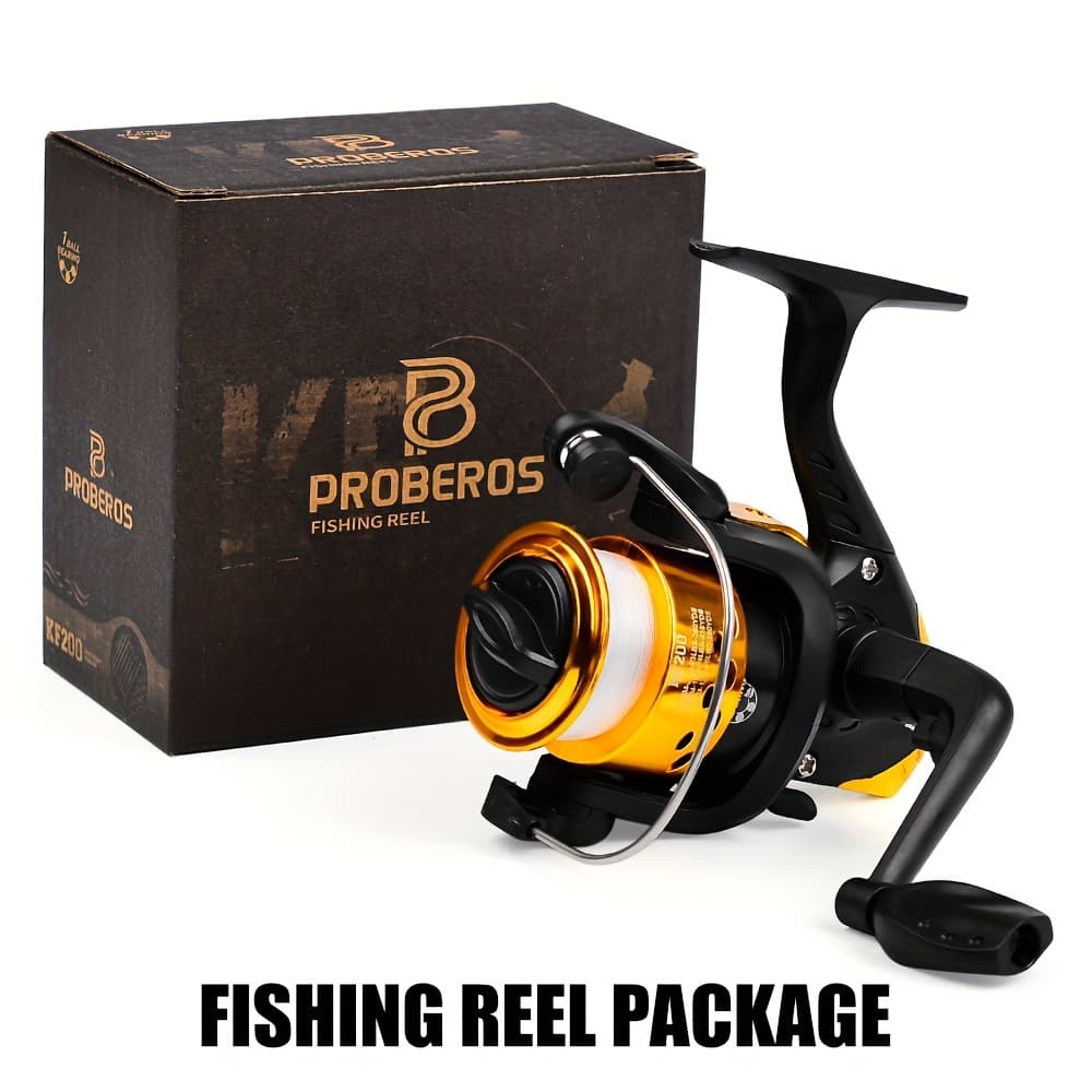 PROBEROS 1pc Gear Ratio 5.2:1 Spinning Reel With Fishing Line, Portable 1BB Plastic Fishing Reel, Fishing Supplies