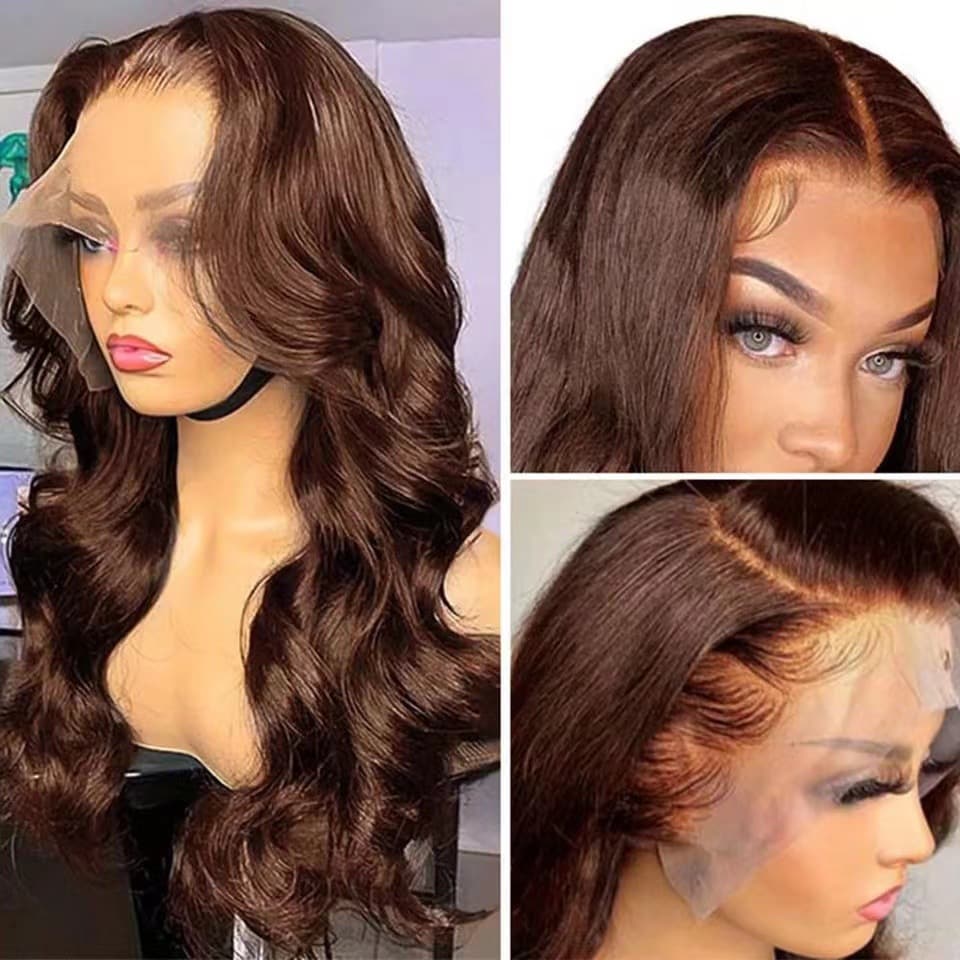 Perruque en dentelle de style africain, couleur piano, longue, bouclée et ondulée, extensions de cheveux synthétiques