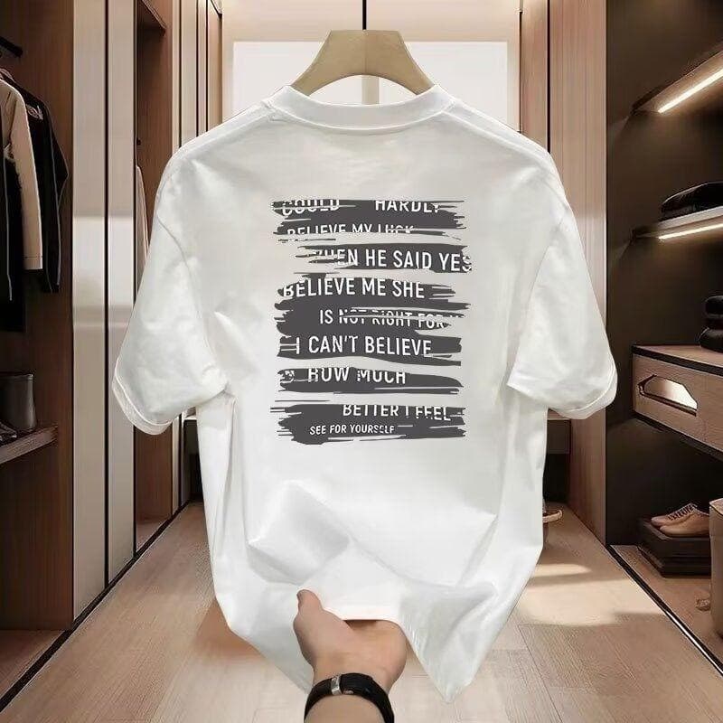 Heavyweight Pure Cotton Short T-Shirt For Men 2025 Summer New High-End European Style Half Sleeve Tee Shirt Quality