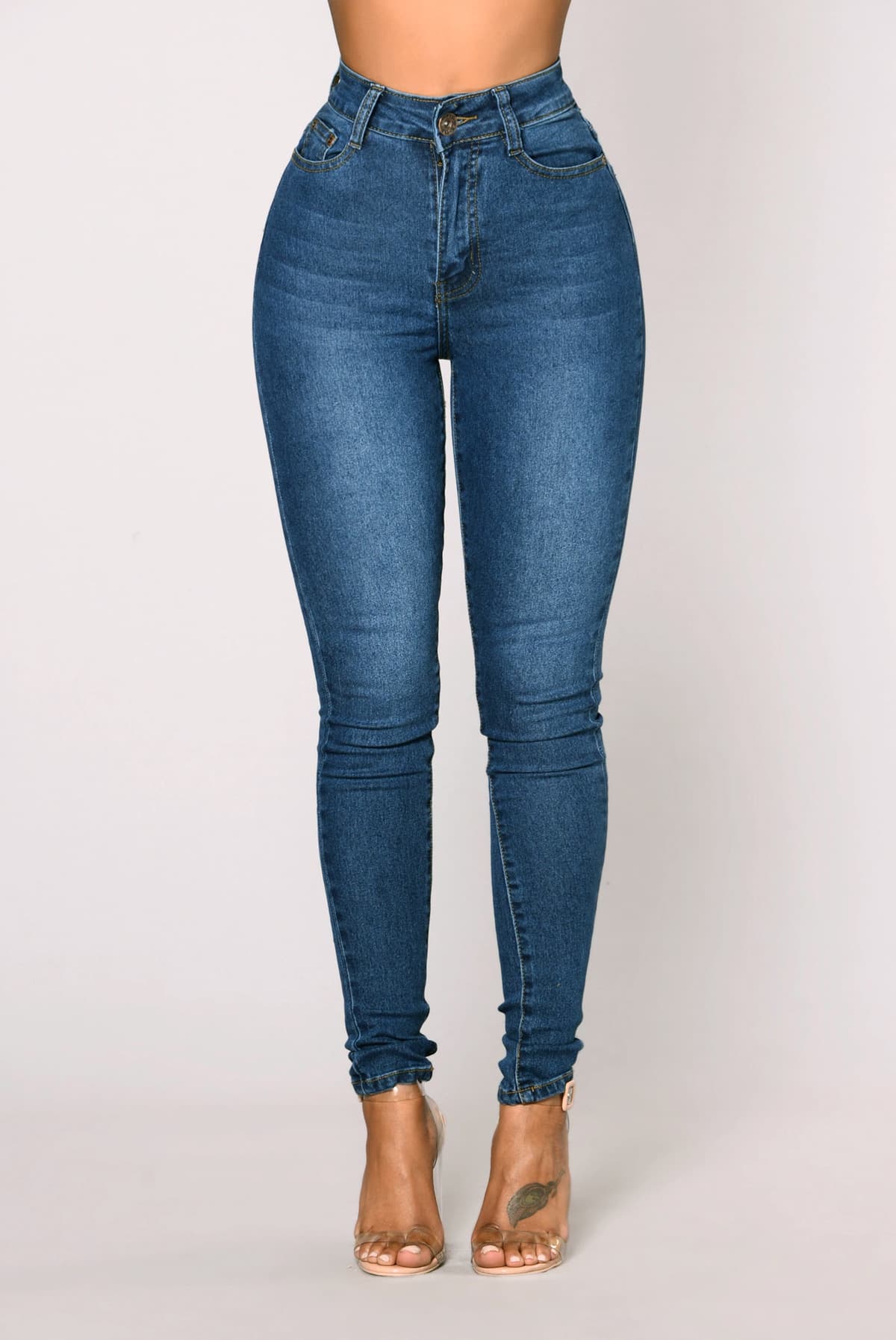 Women's Clothing High Waist Elastic Hip Lift Denim Pants