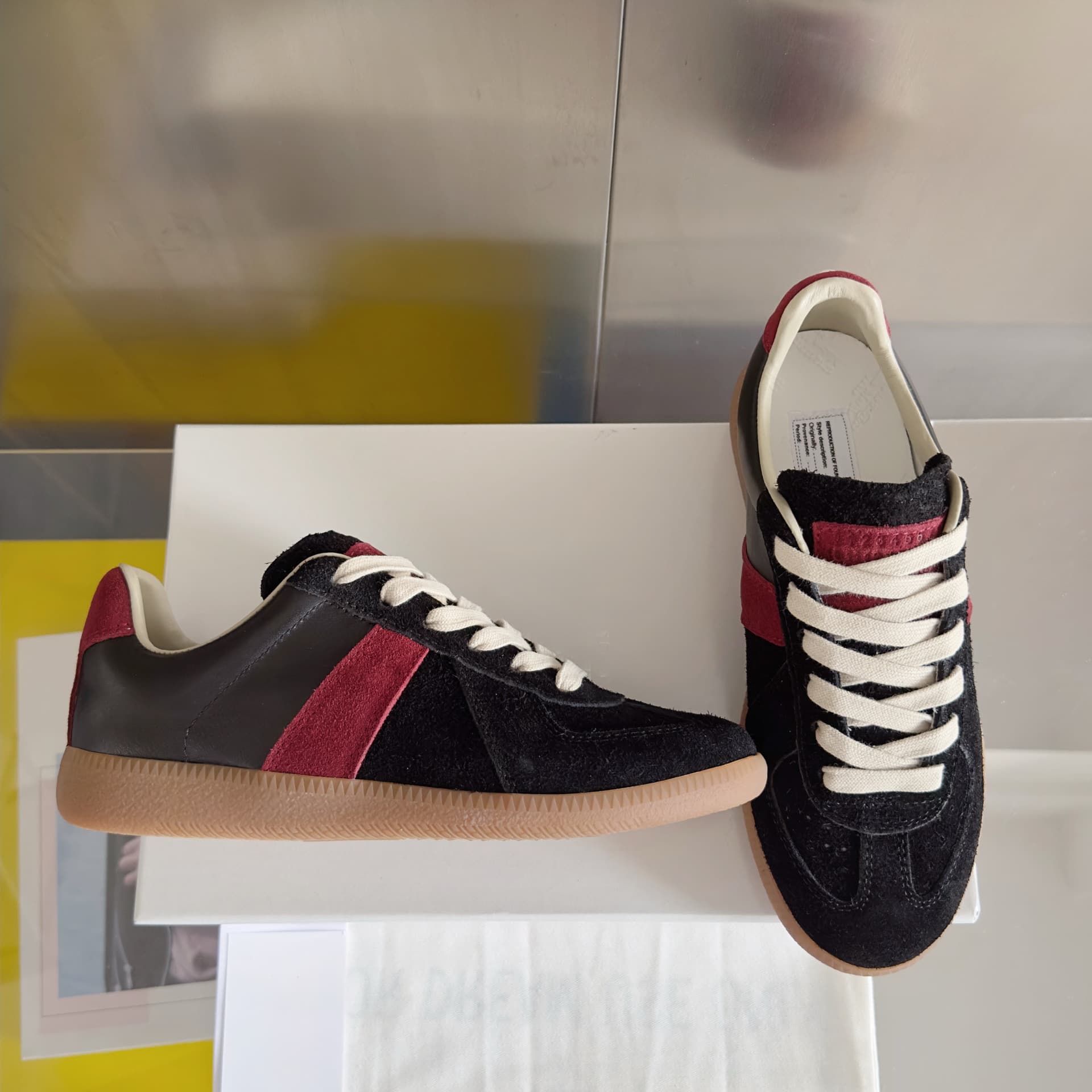 Chaussures d'entraînement d'été unisexes à bout rond plat, pointure 25, style allemand, baskets de sport décontractées et polyvalentes, parfait