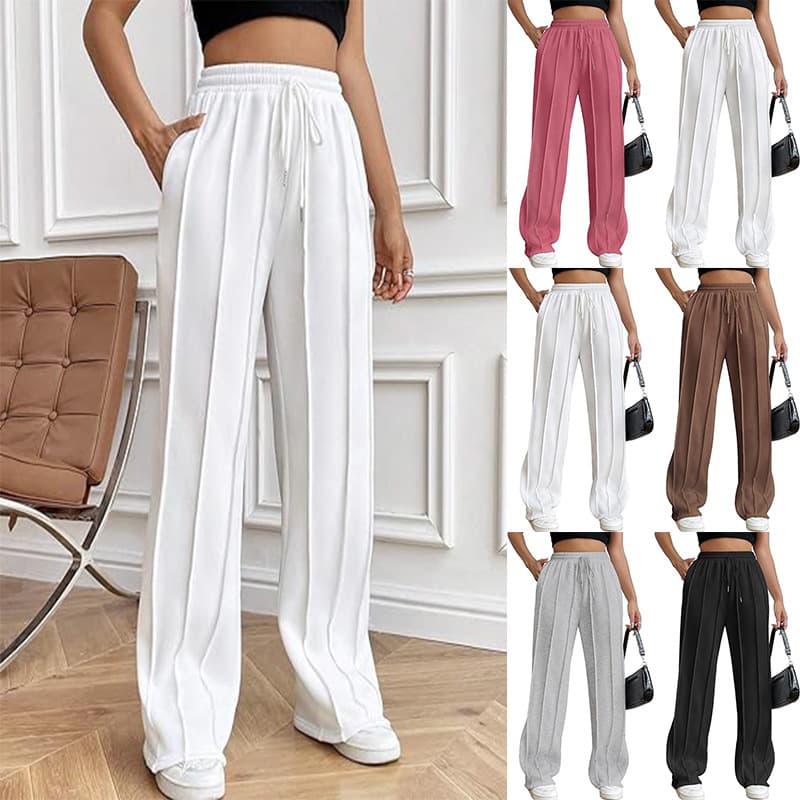 Women's New High Waist Loose Comfortable Wide Leg Pants Casual Sports Pants Straight Leg Pants For Women