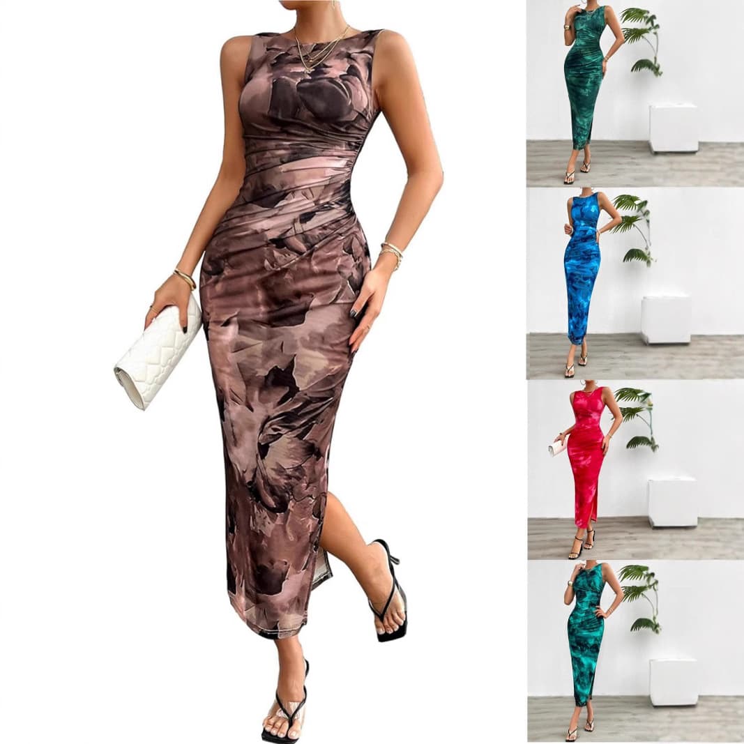 Women's Clothing Spring And Summer Temperament Slim Sleeveless Dress