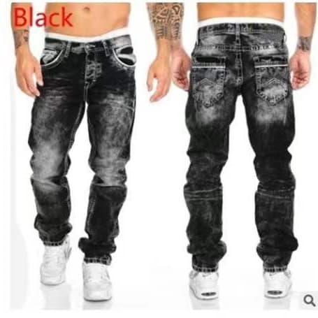 2022 Cross-Border Source European And American New Style Casual Open Long Straight Men's Pants Hip-Hop Jeans