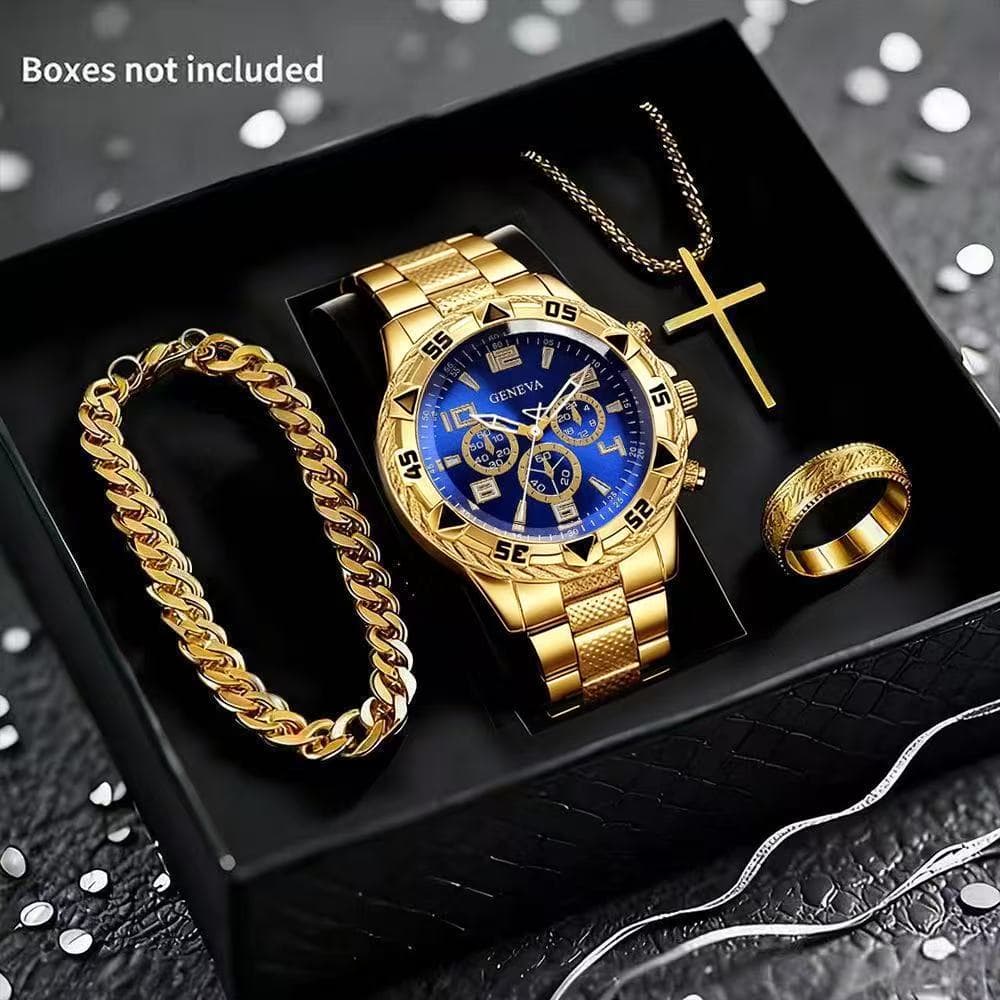 Montre homme haut de gamme, style business, sport, grand cadran, bracelet en acier allié, étanche et lumineuse.