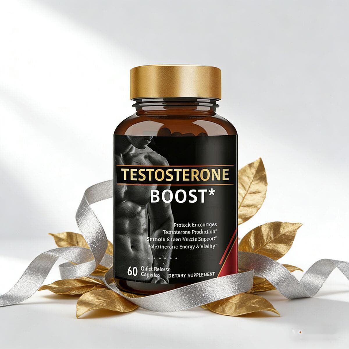 Testosterone Booster For Men With 3120mg D-Aspartic Acid, Black Maca & Boron, 9-in-1 Male Vitality Supplement For Muscle Growth, Energy & Performance