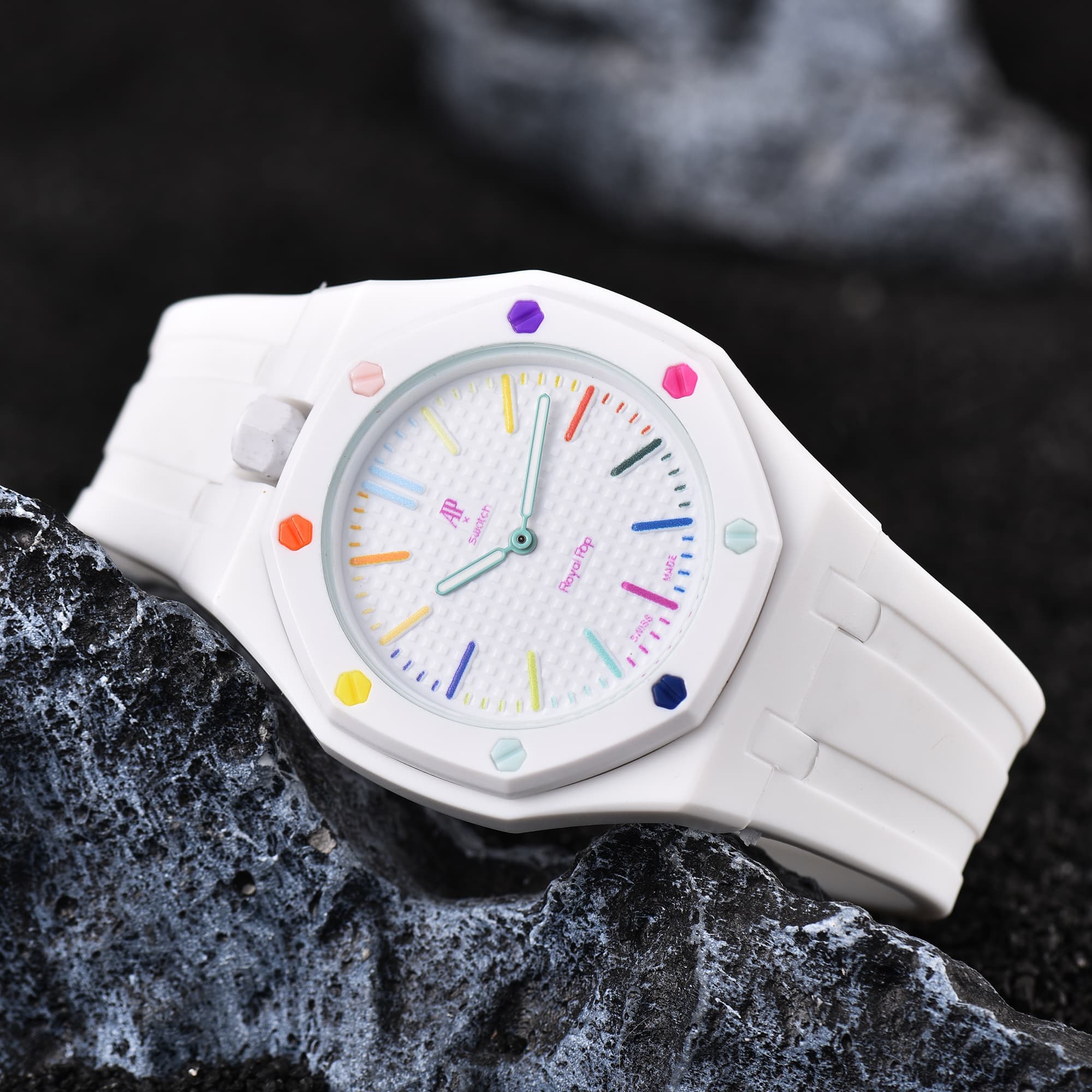 Montre homme AP Swatch en édition limitée, à mouvement quartz : un incontournable de la mode.