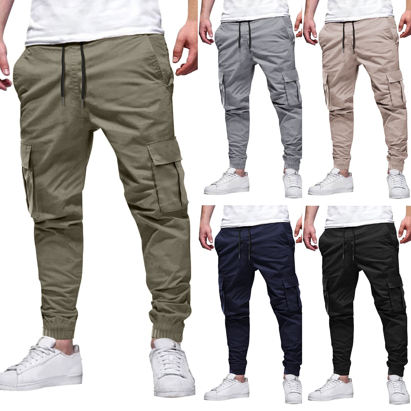 Men's Multi Pocket Drawstring Casual Japanese Overalls Men's Autumn And Summer New Overalls Spot Wholesale