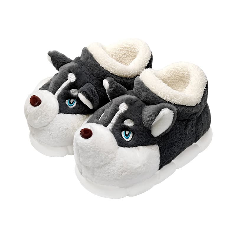 Men's cotton slippers men's winter bag with indoor home cartoon cute non-slip plus cashmere warm plush cotton shoes winter style