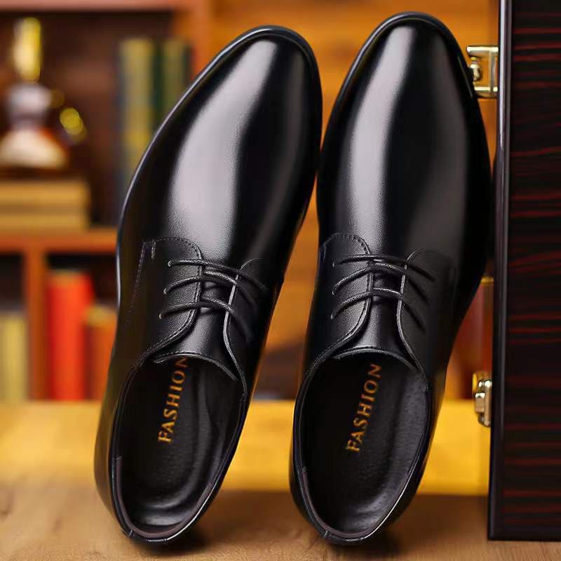 Suit Groomsmen Black Business Formal Winter Plush Student Casual Leather Men's Wedding Shoes