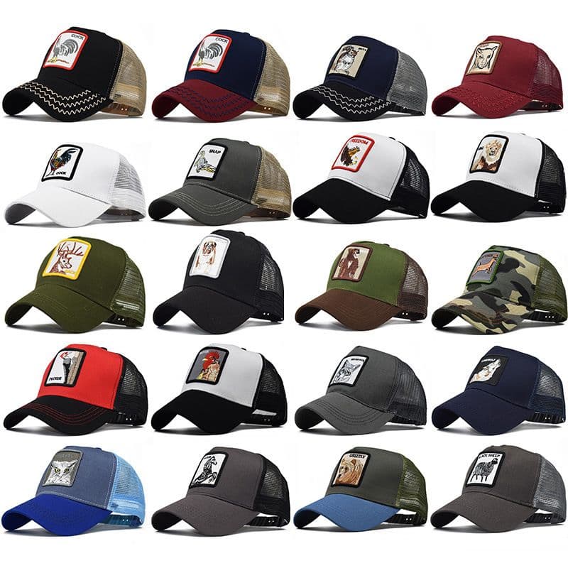 Spring New Animal Embroidery Net Baseball Men's And Women's Street Dance Hip Hop Duck Tongue Hat