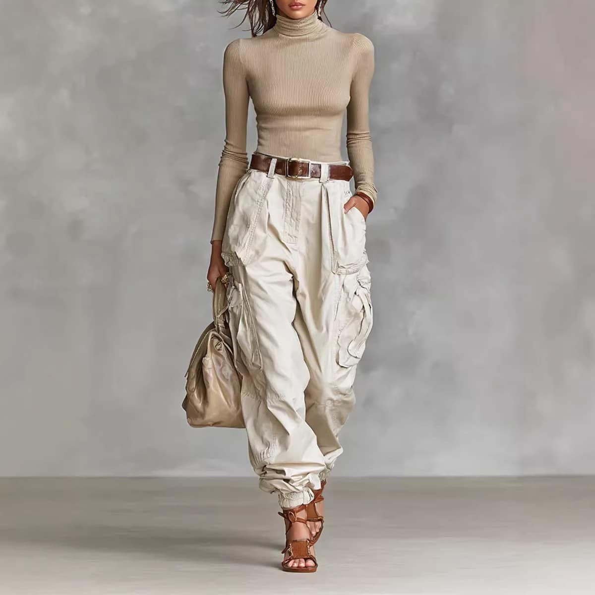 Women's Cargo Pants – Oversized Streetwear Trousers With Multiple Pockets (Trendy Wide-Leg Casual Pants, Urban & Edgy Style)
