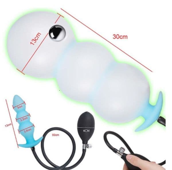 Jouets anaux BDSM énorme Plug Iatable gode pompe masseur de Prostate Anus expanseur 5 perles Iated fesses avec balles Adul