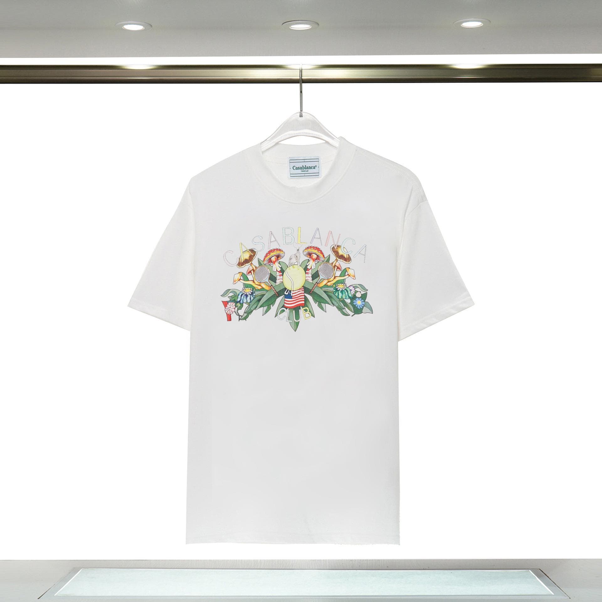 Vêtements pour hommes 24 nouveaux styles Illusion Gate Letter Printing T-shirt à manches courtes à col rond personnalisé