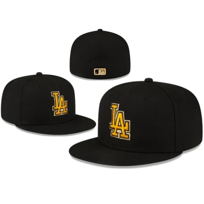 Casquette de baseball brodée, protection solaire intégrale, taille L (5A), de qualité supérieure Los Angeles Dodgers, pour l'exportation.