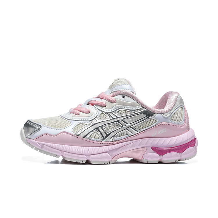 Chaussures de running rétro Asic NYC Series pour enfants, tige en daim et mesh, chaussures de sport respirantes et amortissantes pour enfants