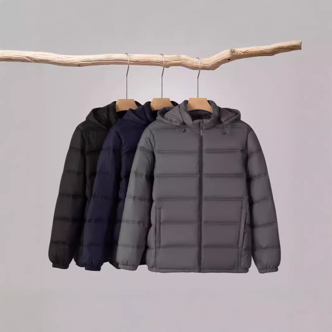 Men's Clothing Hickened Hooded Cotton Padded Jacket With Detachable Hat Cotton Padded Jacket For Middle Aged And Young Men Short Cotton Padded Jacket